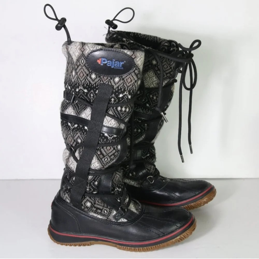 Pajar Crosby Sweater Knit Winter Snow Boots 38